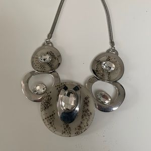 Statement  necklace with crystal.Heavy .